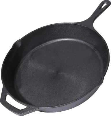 Image de Poêle en fonte, polyvalente pour la cuisson, conservation exceptionnelle de la chaleur, noire