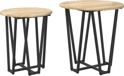 Obrázek produktu pro Sada odkládacích stolků 2 pcs Sonoma dub a černá