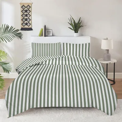 Immagine prodotto di Biancheria da letto in cotone Svilanit Olive Stripe