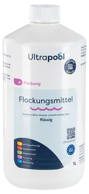 Produktbild von Ultrapool Flockungsmittel flüssig – Flüssigflockungsmittel für Sandfilteranlagen zur Poolwasser-Aufbereitung 1 L / 5 L / 10 L (2 x 5 L)
