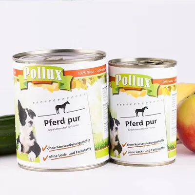 Produktbild von Pollux Nassfutter Hundefutter Pferd Pur – getreidefreies Hundefutter 400g