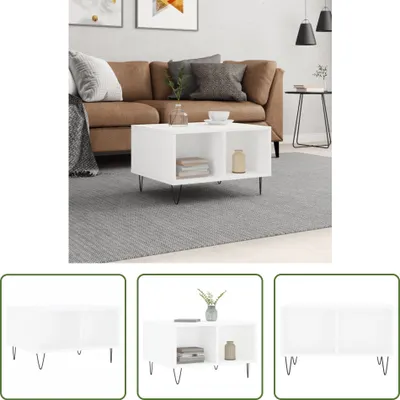 Produktbild von The Living Store Couchtisch Weiß 60x50x36,5 cm Holzwerkstoff