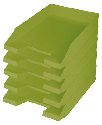 Produktbild von helit H2661653 - Briefablage the green staff, DIN A4-C4, 5 Stück, hellgrün, Abla