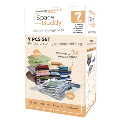 Obrázek produktu pro Space Buddy - vakuové úložné tašky - sada 7 ks