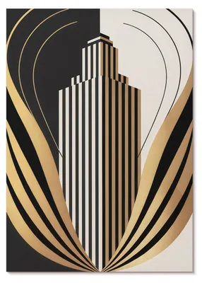 Produktbild von POSTER - 29x42 cm (A3) - Lena "Leni" Moreau - Architektonische Linien kontrastieren Eleganz und Modernität -  Wandbild für Wohnzimmer Schlafzimmer & Flur, Modernes Poster Wanddeko, Ungerahmt