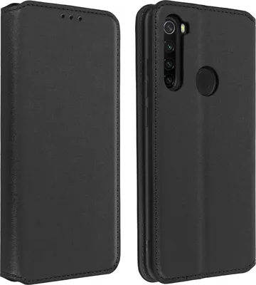 Produktbild von Avizar, Kunstleder Cover Classic Edition für Xiaomi Redmi Note 8 / Note 8 2021, Schwarz