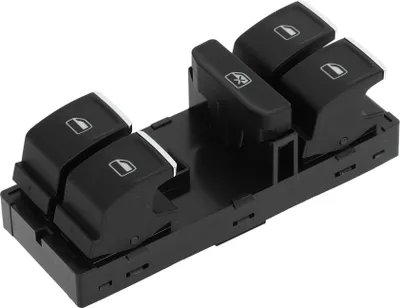 Produktbild von Elektrischer Fensterschalter Nr. 16D959857A Vorderer linker Fahrerseiten-Fenstersteuerschalter für Volkswagen Bora Schwarz