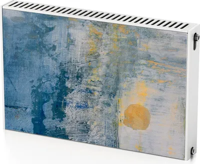 Produktbild von Gemalte Abstraktion – Magnetische Heizkörperabdeckung – 90x60 cm – Magnet Heizkörperabdeckung – 3D Würfel – Heizkörperverkleidung – Magnetische Wandverkleidung – Wetterfest