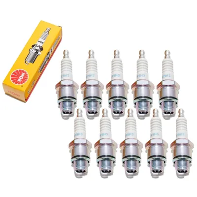 Produktbild von Zündkerzen Set NGK 10x BR9HS Zündkerze entstört, 12,7mm Kurzgewinde Ø 14,0mm Hex 20,8mm, Elektrodenabstand 0,75mm, Wärmewert 9, 4522
