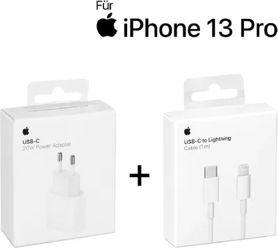 Produktbild von Apple 20W USB-C Power Adapter + 1m USB-C auf Lightning Kabel