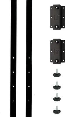 Produktbild von Natural Goods Berlin Tischplattenverlängerung, Ansteckplattenhalter, Tischplattenhalterung, Erweiterungsplattenstütze, Schwarz, 2 Stück