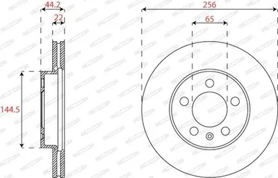 Produktbild von 2x FERODO Bremsscheibe DDF2663C für VW POLO (AW1 BZ1) für SKODA Kamiq (NW4)