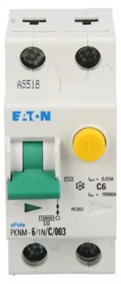 Zdjęcie produktu dla Eaton FI-LS KOMBISCHALTER (PKNM-6/1N/C/003-MW)