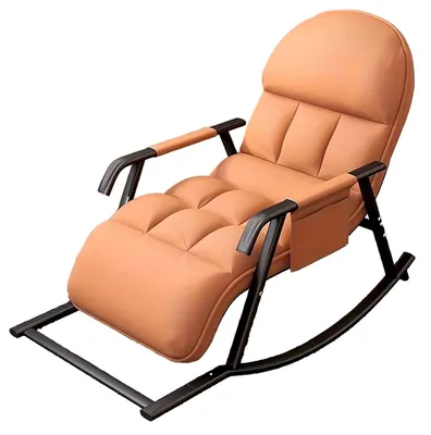 Obrázok produktu pre Hojdacia stolička - Kreslo - Relaxačné kreslo - Jedálenská stolička - Nastaviteľná opierka nôh - Robustná kovová konštrukcia