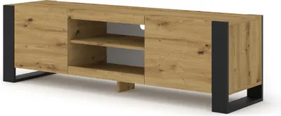 Produktbild von Lowboard TV-Schrank MONDI 158 cm Kommode HI-FI Tisch Regal Sideboard handwerkliche Eiche