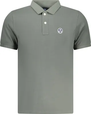Immagine prodotto di Polo verde a maniche corte da uomo con applicazione e logo