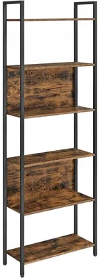 Immagine prodotto di Libreria Industrial Loft a 6 Ripiani in Legno e Acciaio