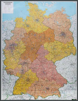 Produktbild von Deutschland-Wandkarte Postleitzahlen im Maßstab 1:700.000