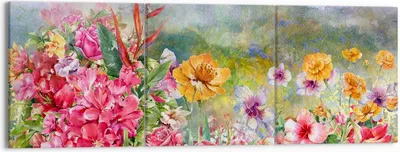 Produktbild von Bild auf Leinwand - Leinwandbild - blume sommer natur - 150x50cm - Wand Bild - Wanddeko - Leinwanddruck - Bilder - Kunstdruck - Wanddekoration - Leinwand bilder - Wandkunst - CA150x50-3843