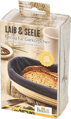 Produktbild von BIRKMANN Bezug für Gärkörbchen, länglich, L 30,5 x B 14 cm, 100% Baumwolle, ® Standard 100, wa
