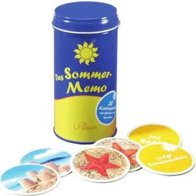 Produktbild von Memo-Spiel der Serie Sommer-Memo mit 30 Karten-Paaren für Kinder und Erwachsene