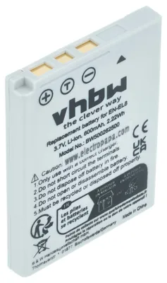 Produktbild von vhbw Akku Ersatz für Nikon EN-EL8 für Kamera (600 mAh, 3,6 V, Li-Ion)