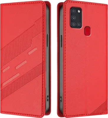 Obrázek produktu pro Pouzdro pro Samsung Galaxy A21S,Polyuretankožené peněženkové pouzdro s přihrádkou na karty a funkcí stojánku Rot