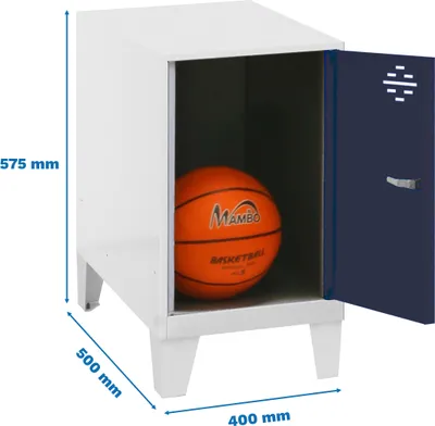 Produktbild von Simonrack Spind SIMONLOCKER DISM weiß, anthrazit 8425437121272, 1 Schließfach 40,0 x 50,0 x 57,5 cm