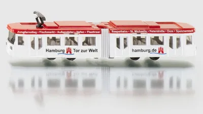 Produktbild von Siku Straßenbahn Spielzeugbahn Modell rot; 1615