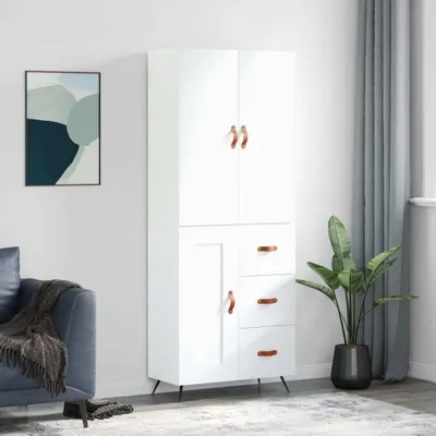 Produktbild von vidaXL Highboard Weiß 69,5x34x180 cm Holzwerkstoff