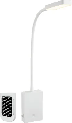 Zdjęcie produktu dla Akumulatorowa lampka LED do czytania Bez wiercenia Kinkiet Ściemnialny Przylepny Elastyczny 50cm Biały