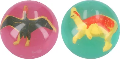 Obrázok produktu pre Skákajúca guľa s dinosaurom, 4,5 cm