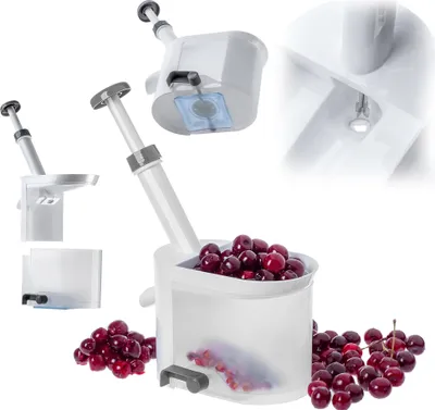Zdjęcie produktu dla KADAX wgłębnik do pestek wiśni, oliwek, ręczny, solidny, z pojemnikiem