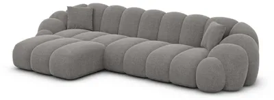 Produktbild von Ecksofa Rajada L-Form Stoff, frei wählbare Ottomane, inkl. Zierkissen, 299 cm Breite