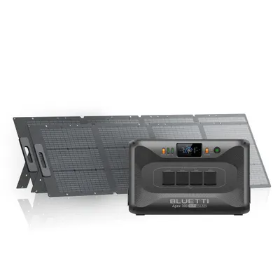 Immagine prodotto di Kit generatore solare BLUETTI Apex 300, centralina di alimentazione da 2764 Wh con 2 pannelli solari PV200, per un'alimentazione autonoma