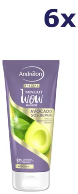 Produktbild von 6x Andrelon Haarmaske – Avocado Repair 180 ml