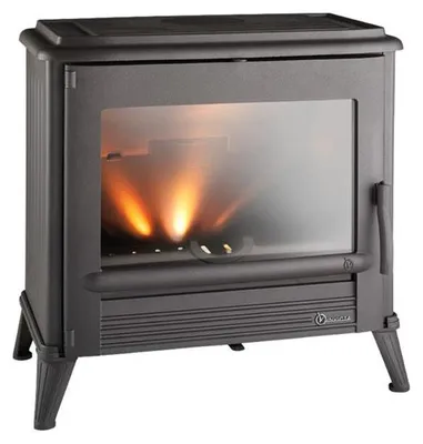 Image de Poêle à bois MODENA - 10 kW - Rdt: 77% - B. 50 cm - 100% Fonte anthracite