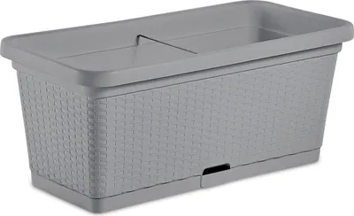 Image de Bac à Fleurs Stefanplast Natural, 80x40x34 cm, 66 L, Gris Pierre