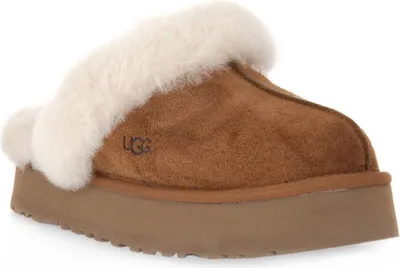 Produktbild von UGG Damen Hausschuhe 1122550CHE, Braun, aus Naturleder, Schafwolle und Kunststoff