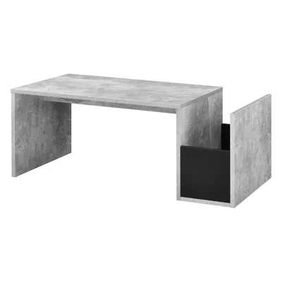 Productafbeelding van And OutdoorMatch salontafel Vallie - Met opbergvak - 90x45x35 - Betonlook en zwart - Stijlvol design