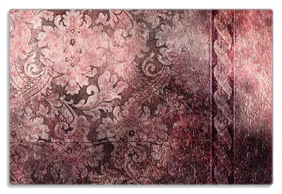 Produktbild von Wallario Frühstücksbrettchen aus Glas 20 x 30 cm mit rutschfesten Füßen, Motiv Schnörkelmuster in rot