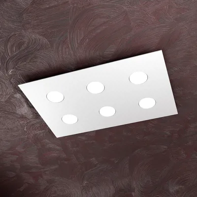 Immagine prodotto di Plafoniera Moderna Area Metallo Bianco 6 Luci Gx53