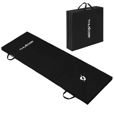 Image de Tapis de gymnastique pliable THUNDER MG-01-BLACK 180 × 60 × 4 cm, antidérapant, en PU, pour fitness et arts martiaux