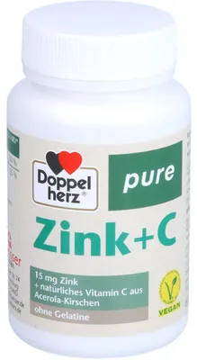 Produktbild von Doppelherz pure Zink + C, 60 vegane Kapseln, Immunsystem Unterstützung