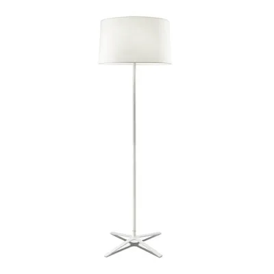 Image de Lampe sur pied Flur, avec abat-jour en tissu blanc