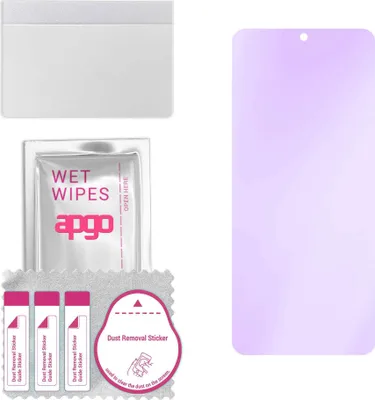 Produktbild von apgo Hybrid Schutzglas, kompatibel mit Xiaomi Poco M5s, Anti-Blue, 9H Härte, toller Ersatz für Hartglas, kratzfester Displayschutzglas, Displayschutz, Full Glue