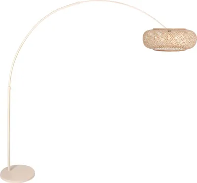 Immagine prodotto di Lampada da terra - beige naturale - Sparkled Light - bambù metallo - Ø 45cm - E27 - 4319CR - Steinhauer