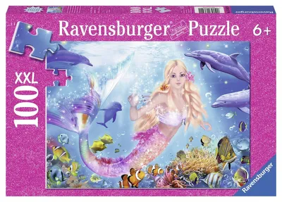 Produktbild von Ravensburger 13642 Unterwasserwelt Meerjungfrau XXL Glitter 100 Teile Puzzle
