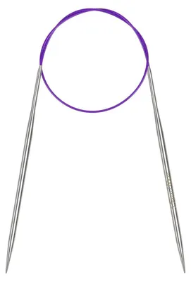 Zdjęcie produktu dla Igły do szydełkowania okrągłe, 3,5 mm, długość 60 cm, ze stali nierdzewnej, z elastycznym przewodem
