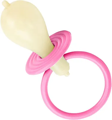 Productafbeelding van Grote geluidsfopspeen voor unisex-volwassenen - Babyborrels - Carnaval - Themafeesten - Roze kleur